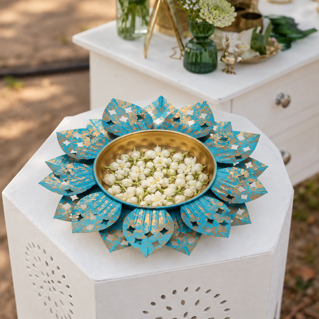 Handmade Blue Flower Urli