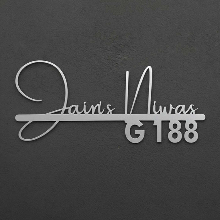 Personalized Waterproof Elegant Calligraphy Metal Name Plate