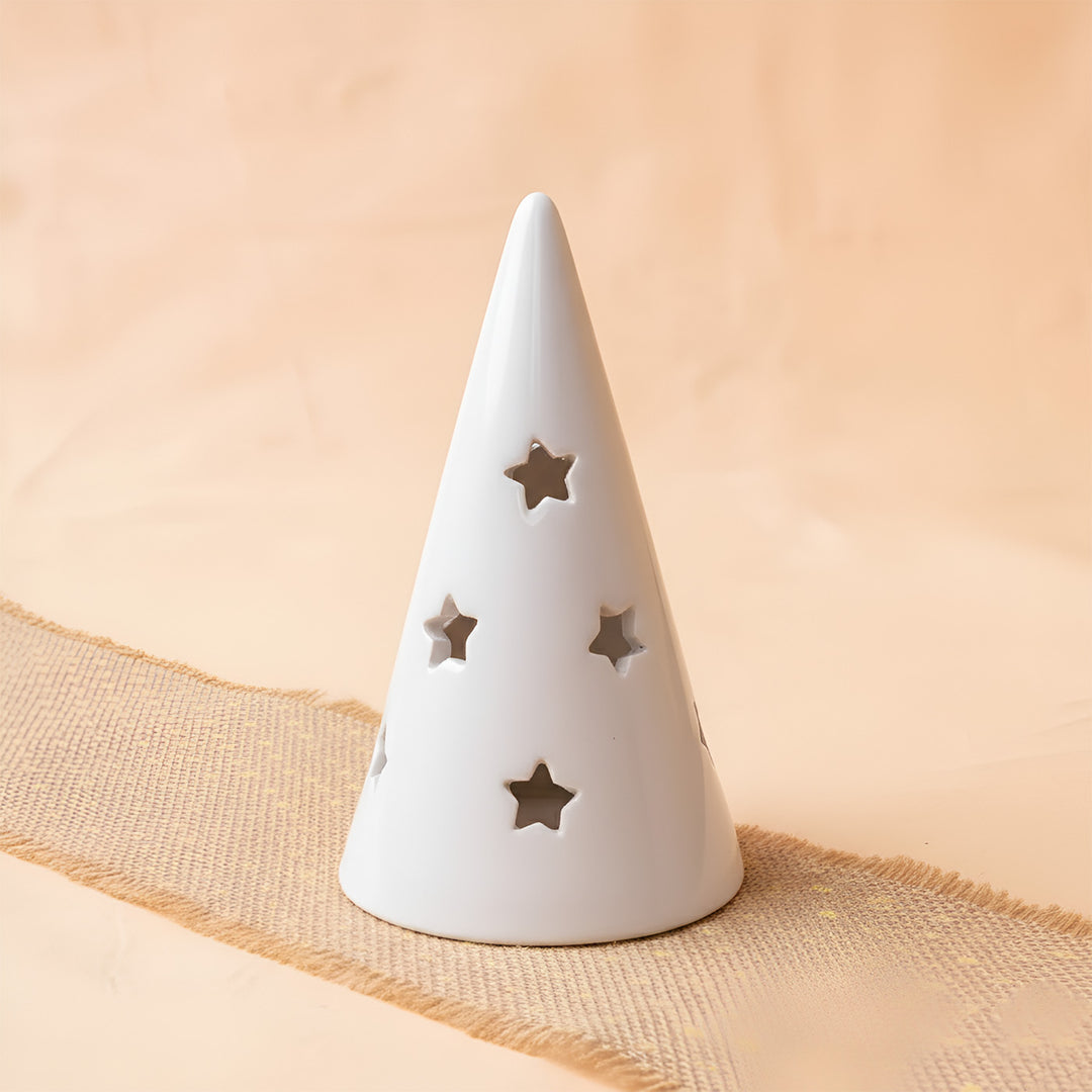 Handmade Holiday Hearth Ceramic Tealight Holder For Christmas Decoration