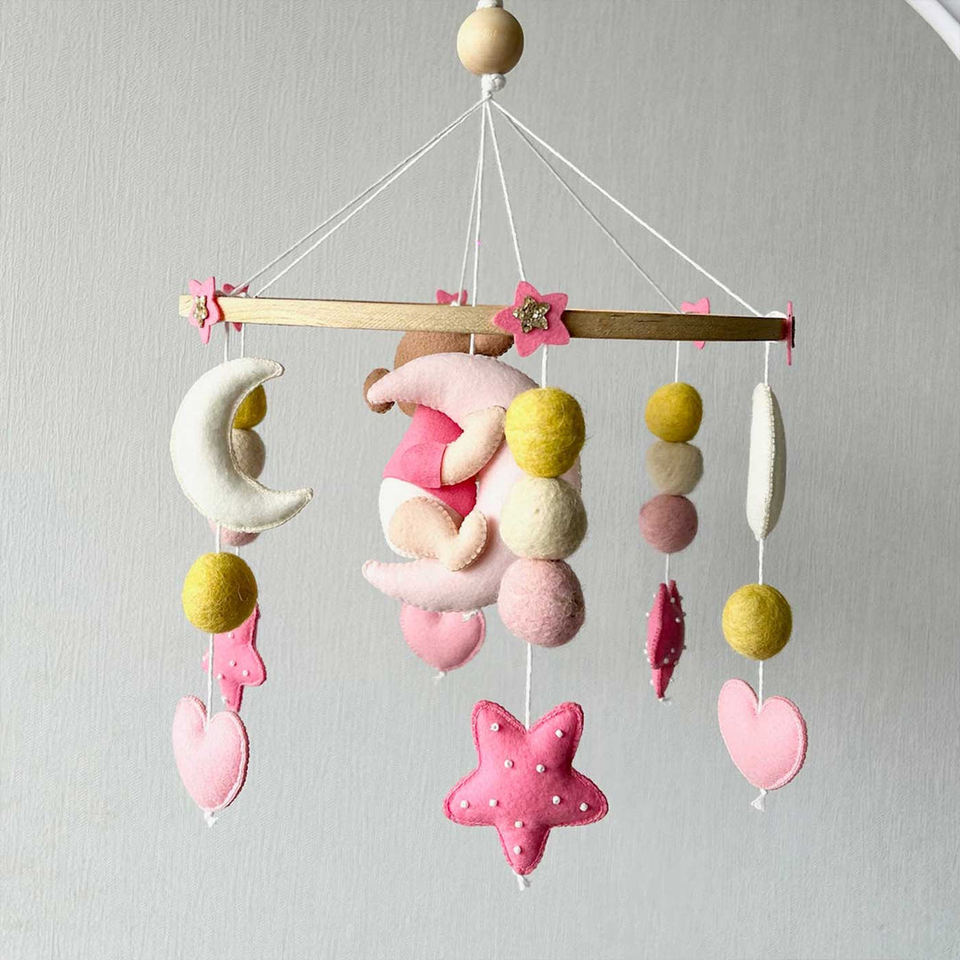 Personalized Handmade Dreamy Princess Bella Felt Cot Mobile For Newborns