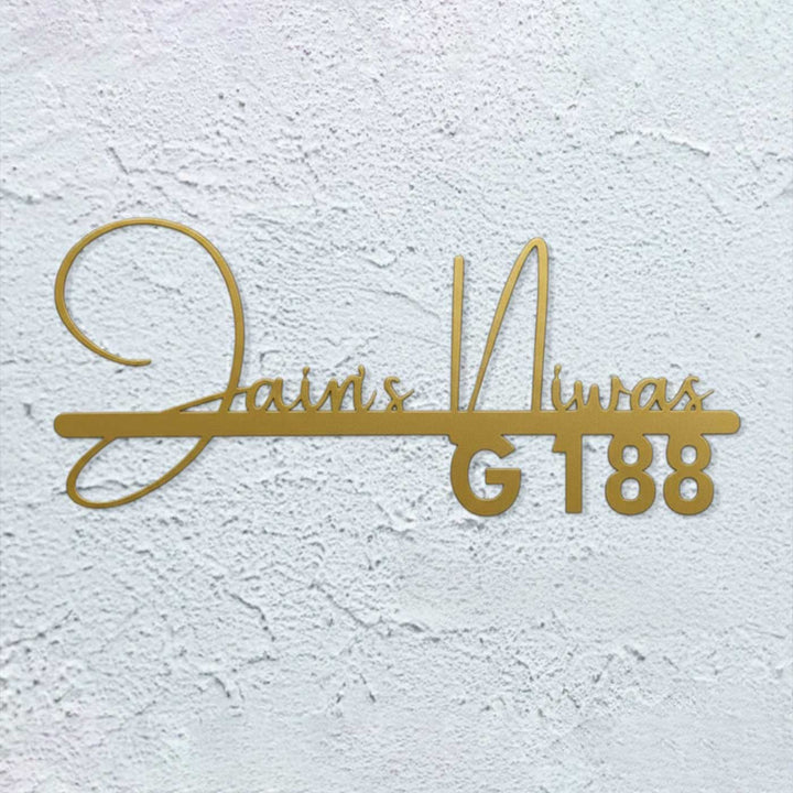 Personalized Waterproof Elegant Calligraphy Metal Name Plate