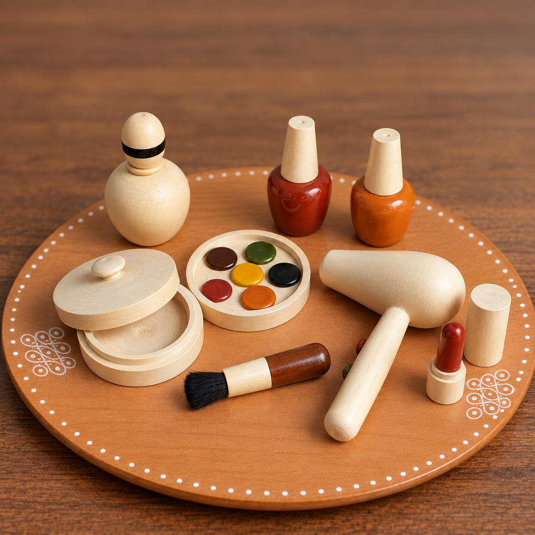 Wooden Makeup Set Handmade Etikopakka Toy for Kids | 3–8 Years