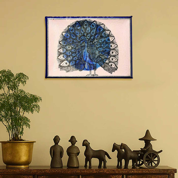 7 x 5 Inch | Rythms of Nature | Original Hand Painted Madhubani Painting On Canvas