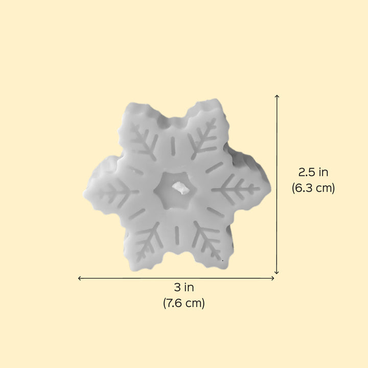 2 Pc | Handmade Snowflake Theme Soy Wax Scented Candles