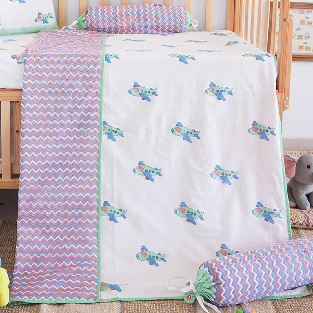 Flying Machine Hand Block Printed Baby Dohar