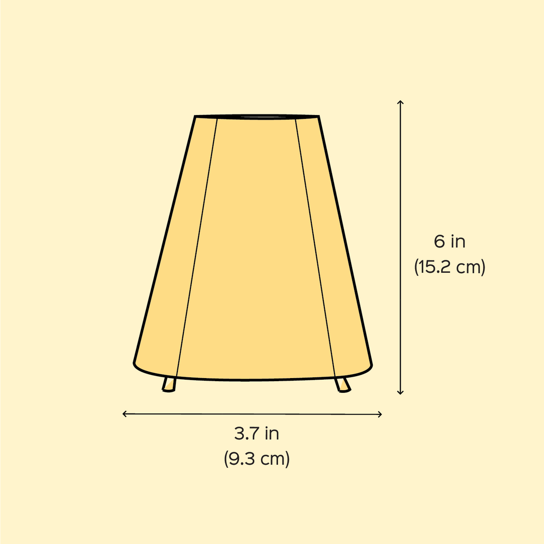 Yellow Christmas Motifs Hand Painted Tholu Bommalata Tabletop Lamp | 6 inches