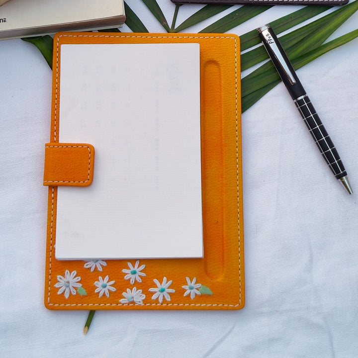 Embroidered Magnetic Paper Holder with Pen Slot