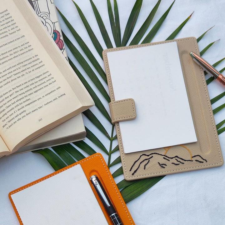 Embroidered Magnetic Paper Holder with Pen Slot