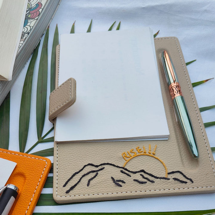 Embroidered Magnetic Paper Holder with Pen Slot