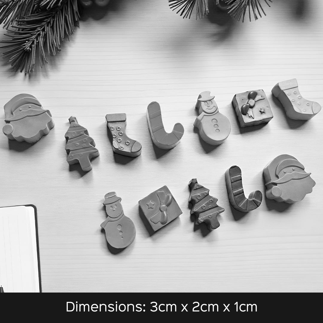 Handmade Christmas Theme Wax Crayons | Set Of 12