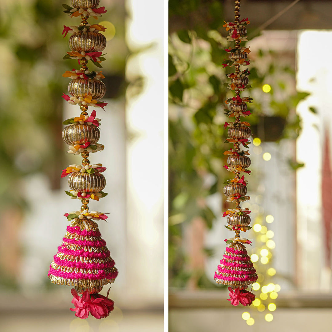 Handmade Gota Patti Floral Hanging