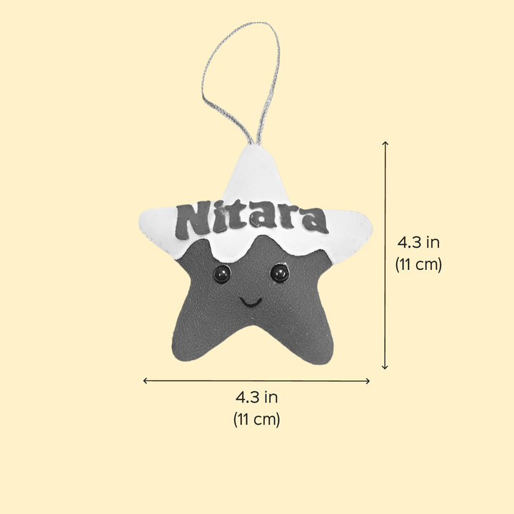 Personalized Star Felt Ornament For Christmas Tree Decoration