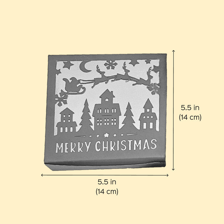 Personalized Christmas Gift Hamper | Includes 1 Ornament, 1 Xmas Tree Candle, 1 House Candle