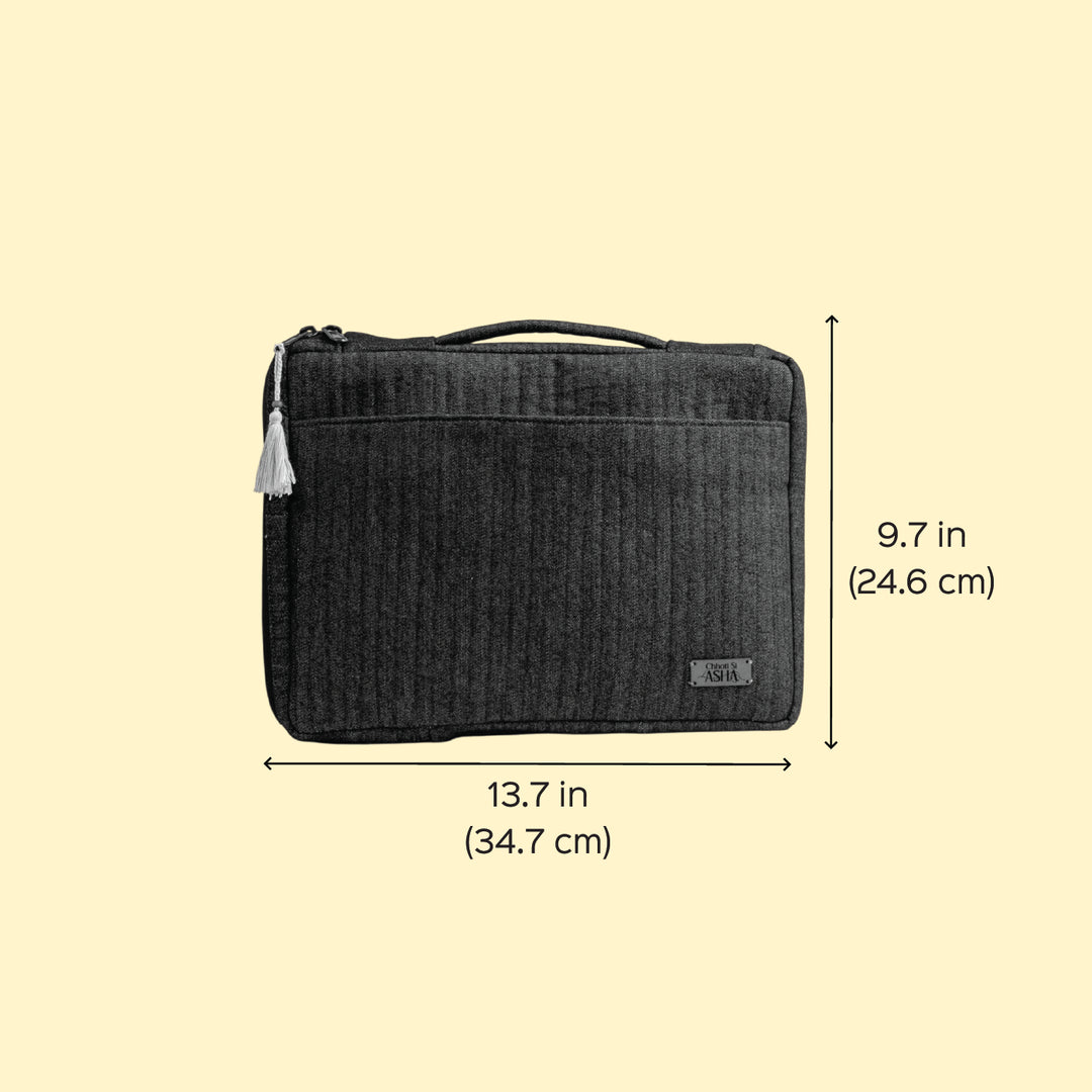 Handcrafted Dark Denim Sahiba Laptop Sleeve
