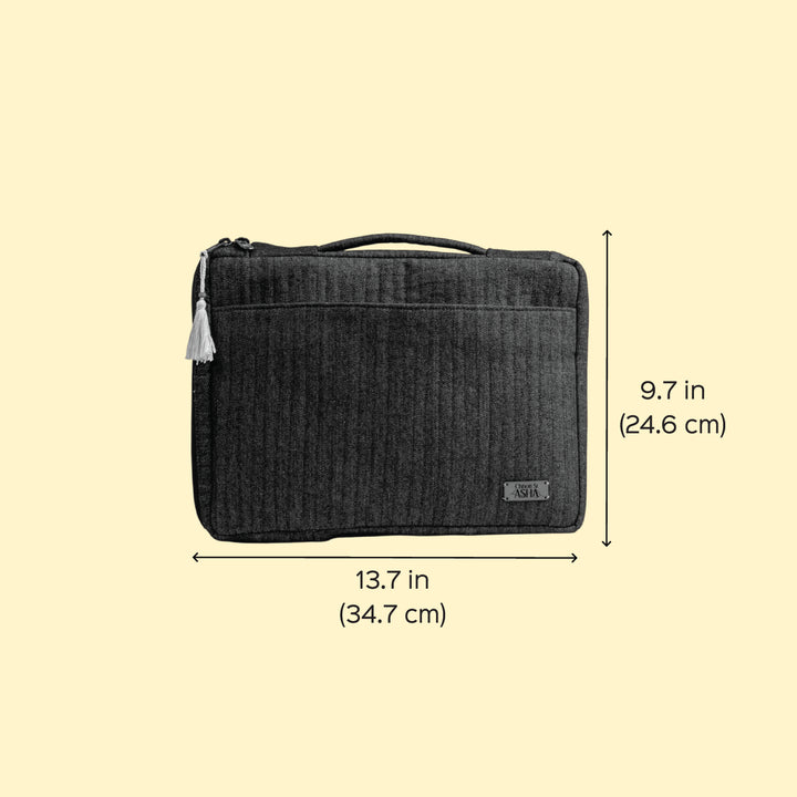 Handcrafted Light Blue Denim Sahiba Laptop Sleeve