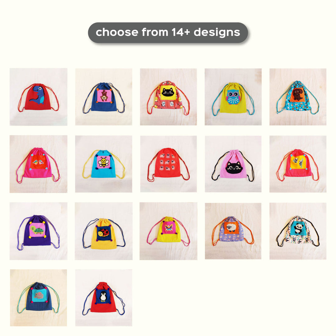 Embroidered Kid's Animal Theme Backpack for School & Trips