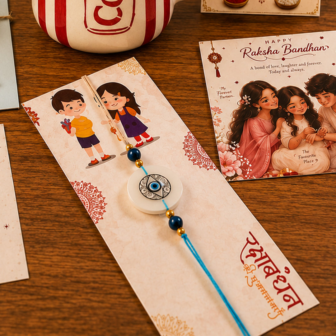 "Coke Lover Bhai" Ceramic Mug Rakhi Hamper With Rakhi & Roli Chawal For Brother