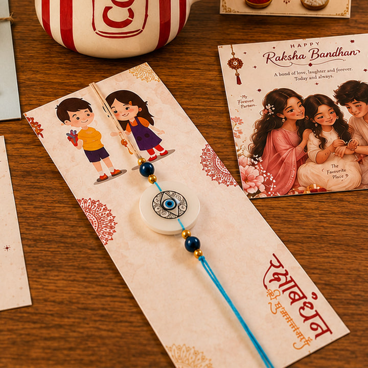"Coke Lover Bhai" Ceramic Mug Rakhi Hamper With Rakhi & Roli Chawal For Brother