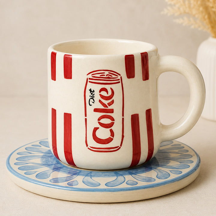 "Coke Lover Bhai" Ceramic Mug Rakhi Hamper With Rakhi & Roli Chawal For Brother