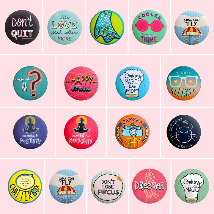Handmade "DonT Quit" Badge With Magnet