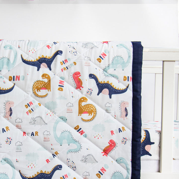 Personalized Dino Friend Kids Quilt | 0-4 Years