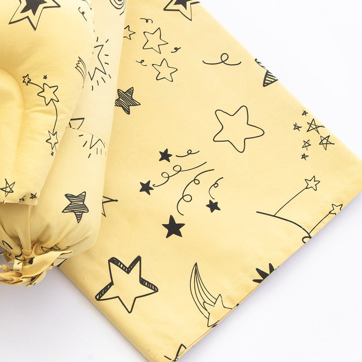 Personalized Doodle Stars Organic Cotton Newborn Bedding Cot Set | 0-4 Years