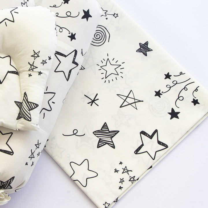 Personalized Doodle Stars Cot Set | 0-4 Years