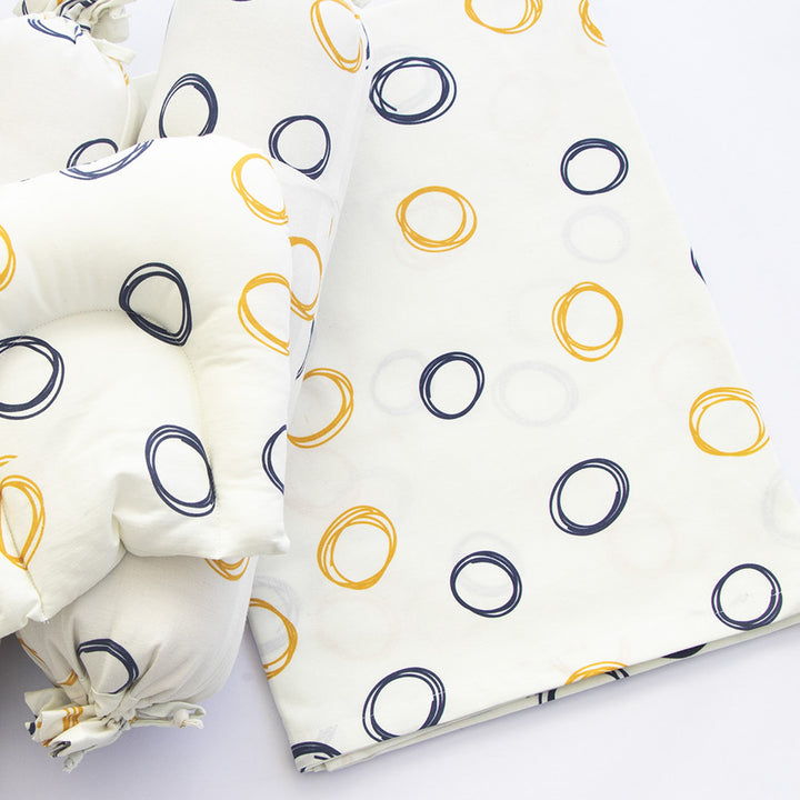 Personalized Doodle Circles Cot Set | 0-4 Years