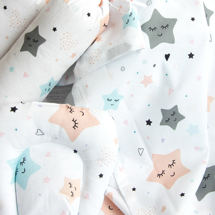 Personalized Twinkly Stars Cot Set | 0-4 Years