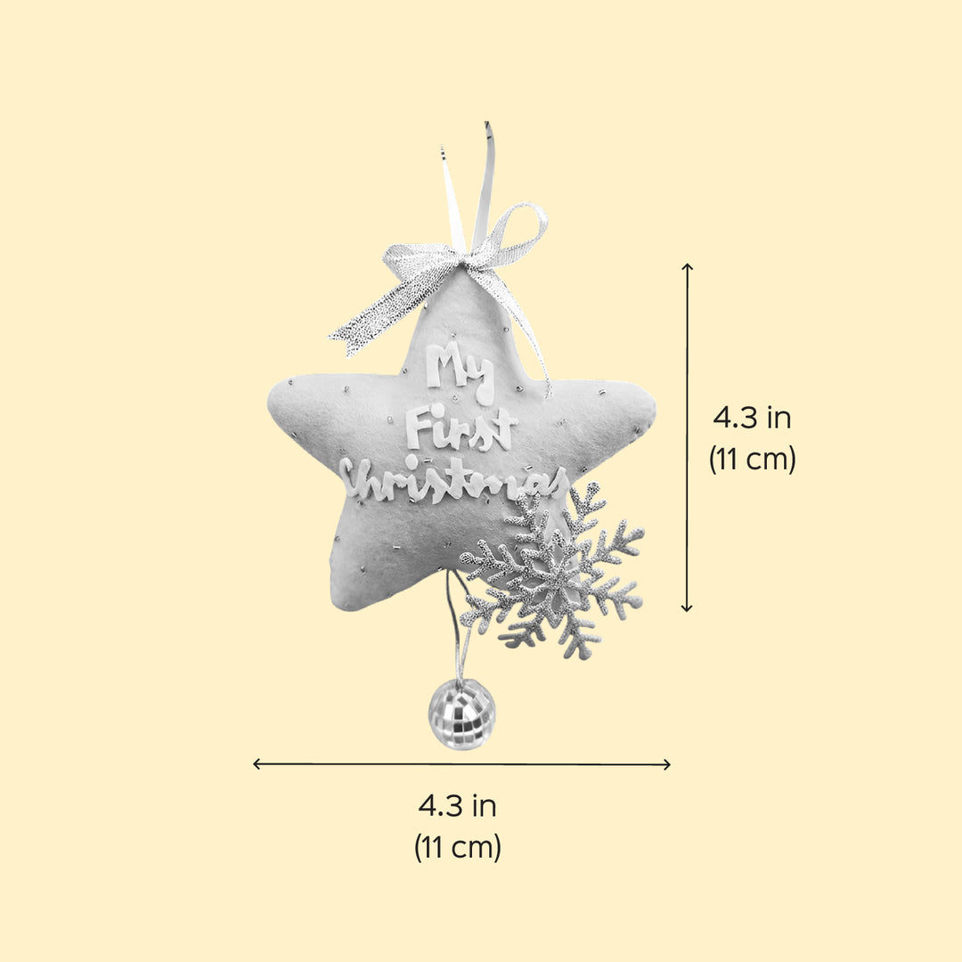 Handmade "My First Christmas" Star Ornament For Tree Decoration