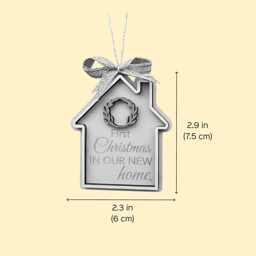 Handmade “First Christmas in Our New Home” MDF Wood Ornament For Tree Decoration
