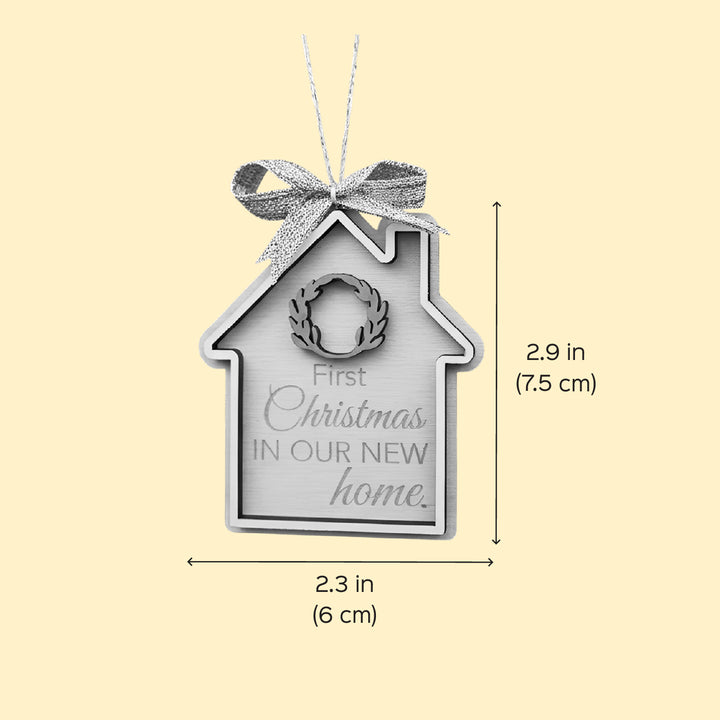 Handmade “First Christmas in Our New Home” MDF Wood Ornament For Tree Decoration