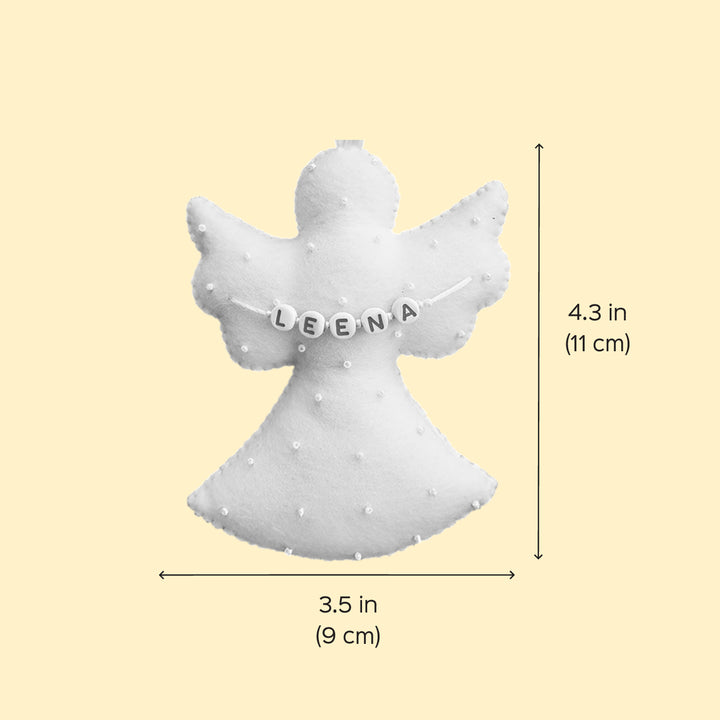 Personalized Felt Christmas Angel Ornament For Tree Decoration