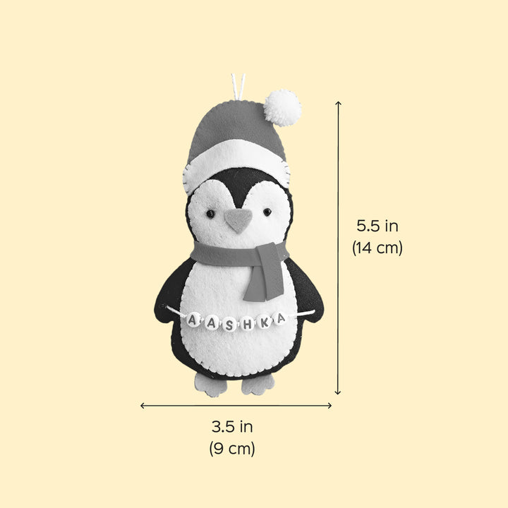 Handmade "My First Christmas" Felt Penguin Ornament For Tree Decoration