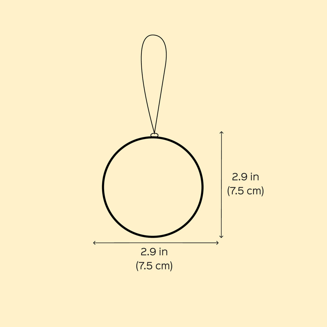 Handmade Round "Mom" MDF Wood Ornament For Christmas Tree Decoration