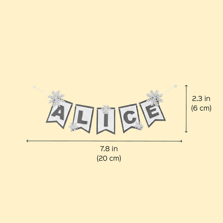 Personalized Snowflake Theme Felt Bunting For Christmas Tree Decoration
