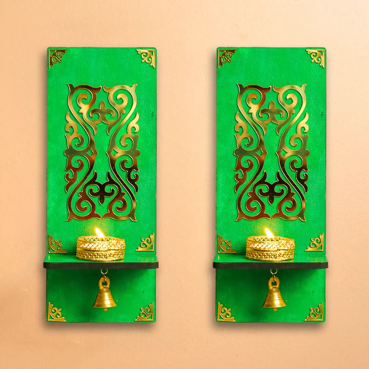 Handmade Decorative Tealight Holder With Bell | Set Of 2