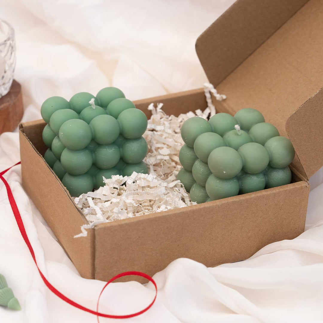 2 Pc | Handmade Bubble Soy Wax Candles