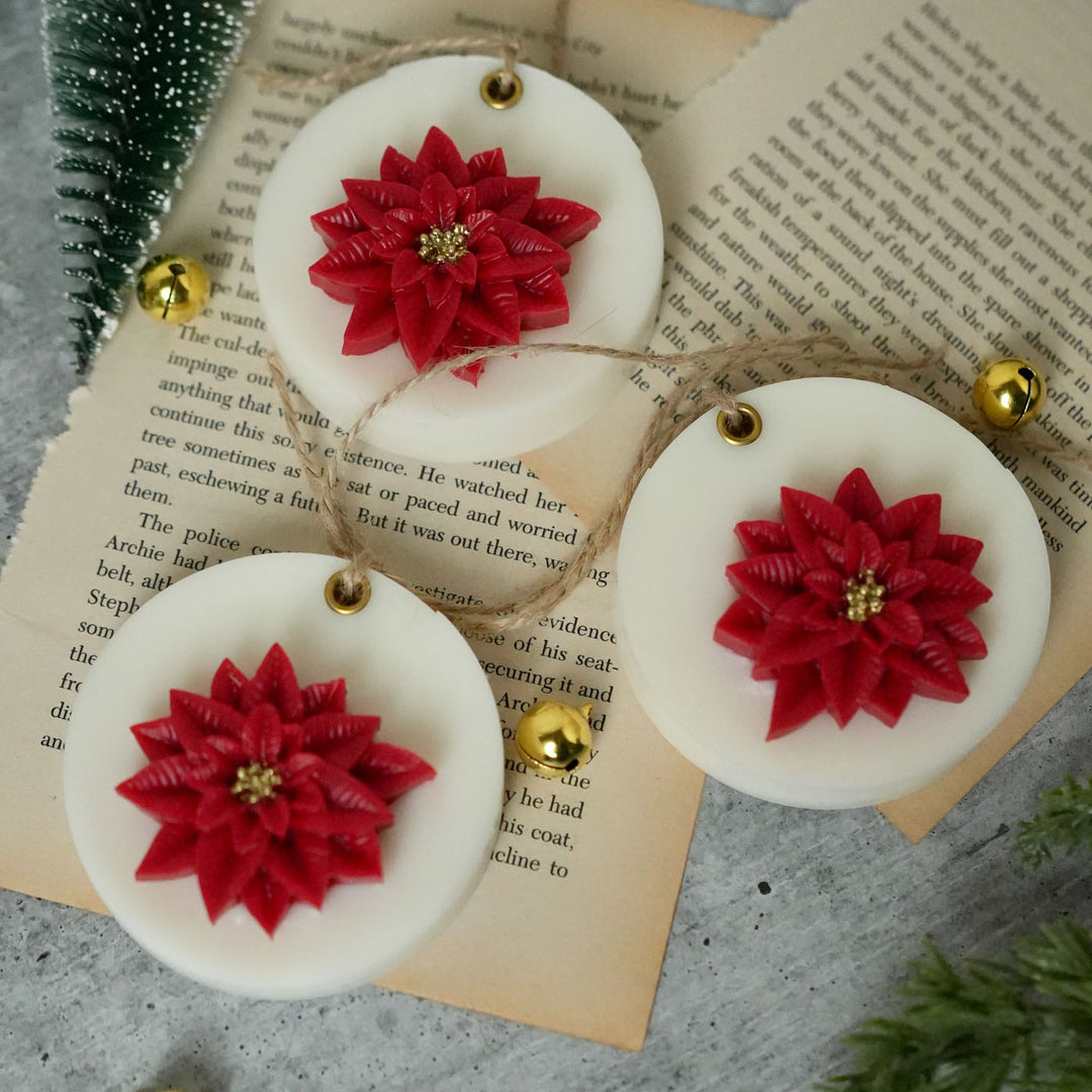 Handmade Soy Wax Red Flower Christmas Fragrance Bar
