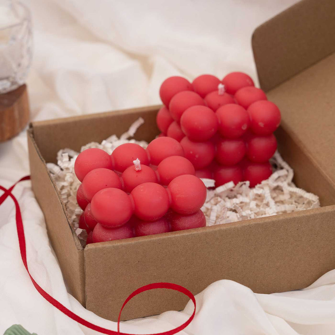 2 Pc | Handmade Bubble Soy Wax Candles