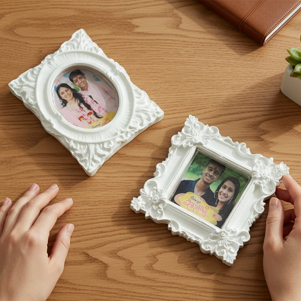 Vintage Frame Resin And Eco Casting Photo Personalized Fridge Magnet