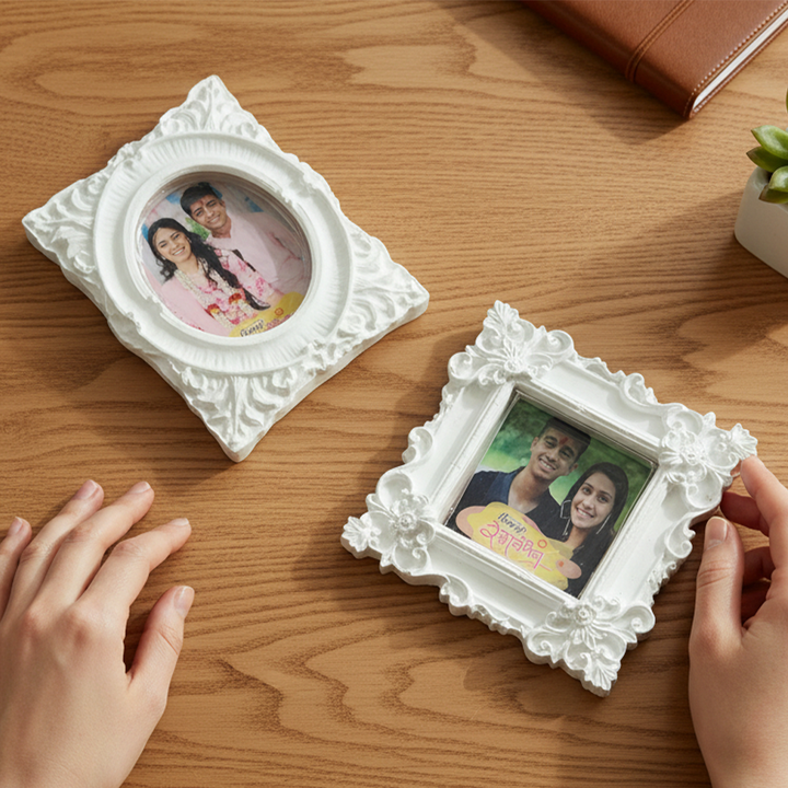 Vintage Frame Resin And Eco Casting Photo Personalized Fridge Magnet