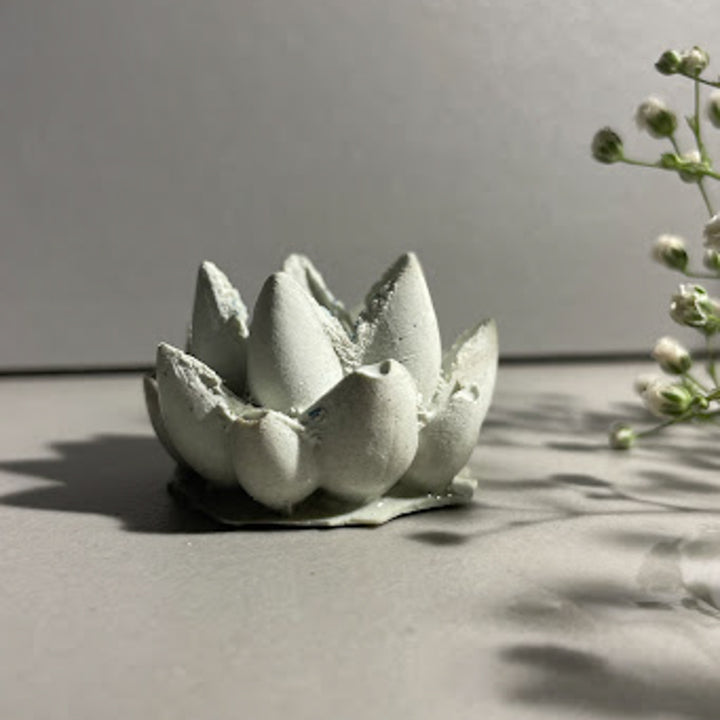 Handmade Concrete Floral Grace Hamper | Includes 2 Girl Centerpiece And 2 Succulents