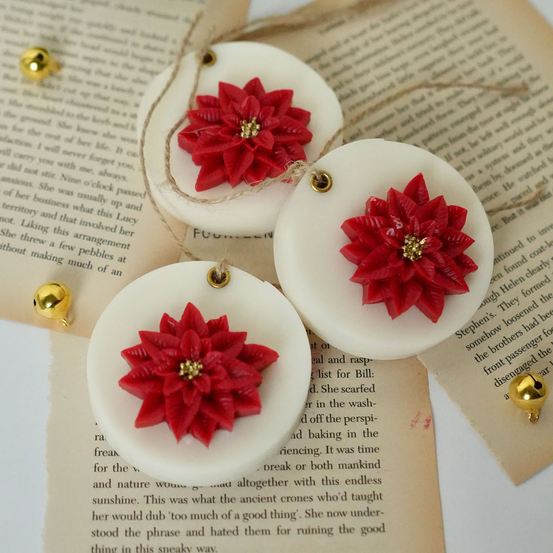 Handmade Soy Wax Red Flower Christmas Fragrance Bar