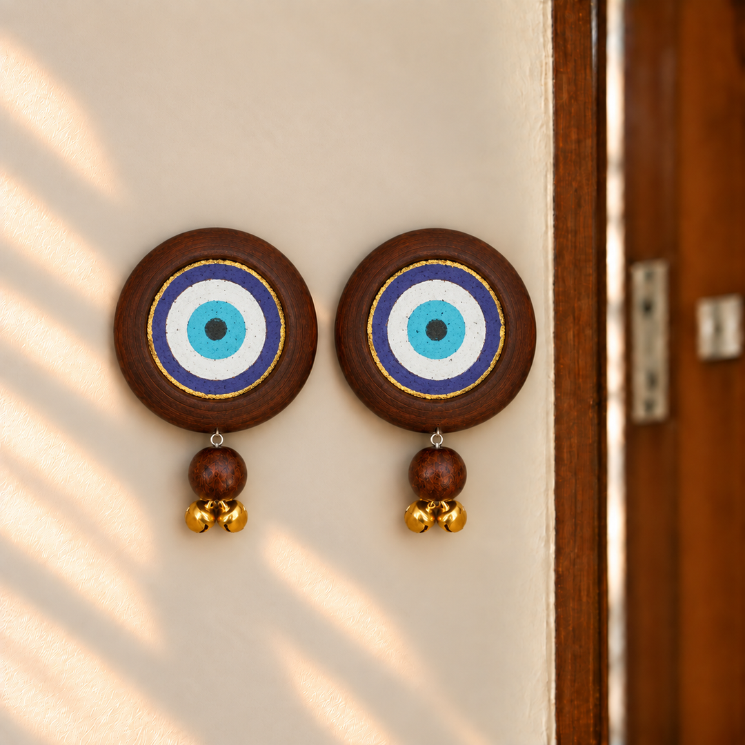 Handmade Evil Eye Diwali Stick On Hanging| Set of 2