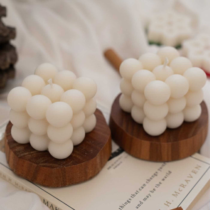2 Pc | Handmade Bubble Soy Wax Candles