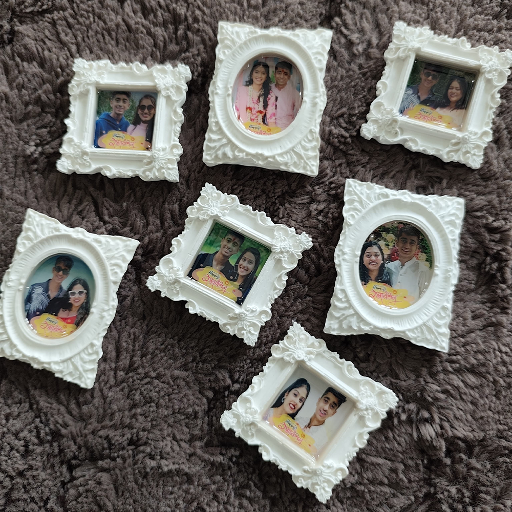 Vintage Frame Resin And Eco Casting Photo Personalized Fridge Magnet
