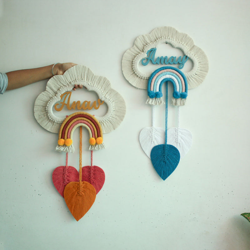 Handcrafted Personalized Macrame Wall Hanging For Couples