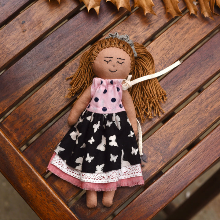 Handcrafted 100% Cotton Fabric Doll For Kids | Set of 2