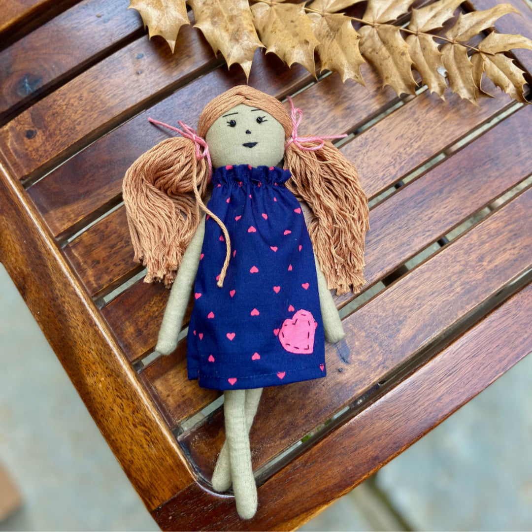 Handcrafted 100% Cotton Fabric Doll For Kids | Set of 2